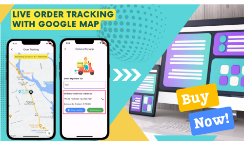 Flutter Live Google map order tracking app